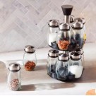 Porta Temperos 2 Andares 12 Potes – Suporte Giratório Prático e Moderno
