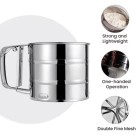 Polvilhador com Gatilho Inox 10,5x9,5cm – Ideal para Açúcar, Café e Confeitaria
