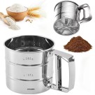Polvilhador com Gatilho Inox 10,5x9,5cm – Ideal para Açúcar, Café e Confeitaria