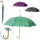 Guarda-Chuva Colorido Cabo Curvo 8 Varetas 70cm Grande Resistente e Confortável para Proteção em Dias de Chuva