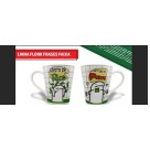 Caneca 290ml de Porcelana Flork com Frases Divertidas Estilo Faixa – Presente Criativo e Decorativo