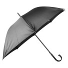 Guarda-Chuva Portaria Preto Cabo Curvado 8 Varetas Duplas Resistente e Elegante para Proteção em Dias de Chuva