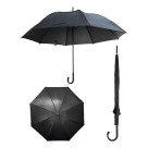 Guarda-Chuva Portaria Preto Cabo Curvado 8 Varetas Duplas Resistente e Elegante para Proteção em Dias de Chuva