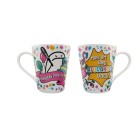 Caneca 290ml de Porcelana Flork com Frases Estilo Faixa – Presente Divertido e Criativo para Todas as Ocasiões
