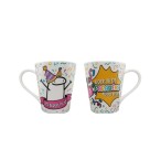 Caneca 290ml de Porcelana Flork com Frases Estilo Faixa – Presente Divertido e Criativo para Todas as Ocasiões