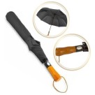 Guarda-Chuva Luxo Cabo de Madeira Automático Preto 8 Varetas 70cm Resistente e Sofisticado para Máxima Proteção em Dias de Chuva