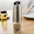 Moedor de Temperos Automático Inox e Vidro 20,3cm – Sal e Pimenta