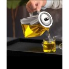 Chaleira de Vidro Borossilicato 520ml com Infusor em Metal – Moderna e Elegante