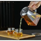Chaleira de Vidro Borossilicato 950ml com Infusor em Metal – Moderna e Resistente