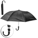 Guarda-Chuva Preto Cabo Curvo 8 Varetas 53cm Compacto Resistente e Elegante para Proteção em Dias de Chuva