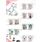 Caneca 290ml de Porcelana Pet Faixa  – Caneca Decorada para Café, Chá e Chocolate Quente, Presente Criativo para Amantes de Pets