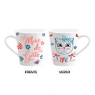 Caneca 290ml de Porcelana Pet Faixa  – Caneca Decorada para Café, Chá e Chocolate Quente, Presente Criativo para Amantes de Pets
