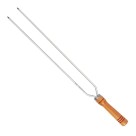 Espeto Duplo 85cm Zincado Resistente Durável e Prático para Churrasco Doméstico e Profissional