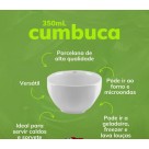 Cumbuca Quadrada Pequena 350ml Porcelana Branca Terramada Uso Residencial e Profissional