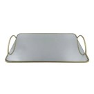 Bandeja Decorativa com Espelho 25x17cm Compacta Elegante e Versátil para Organizar Perfumes Joias Cosméticos e Decorar Ambientes com Sofisticação