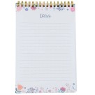 Bloco de Anotações 50 Folhas Floral 80g/m² Papel Resistente Elegante e Prático para Estudos Escritório Tarefas e Organização do Dia a Dia
