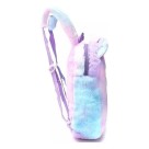 Mochila de Pelúcia Infantil Feminina Ursinho 23,5x28,5x7,5cm Fofa Leve e Confortável para Escola Passeios Viagens e Presentes para Crianças