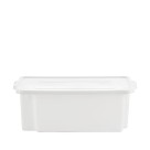 Caixa Retangular Multiuso com Tampa 15 Litros Branca 47x28x17cm Organização e Armazenamento