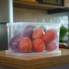Pote Retangular Novelle Alto 10L Rischioto Plástico Transparente com Tampa Vedante para Armazenamento de Alimentos e Organização Doméstica