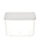 Pote Retangular Novelle Alto 10L Rischioto Plástico Transparente com Tampa Vedante para Armazenamento de Alimentos e Organização Doméstica