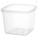 Pote Quadrado Alto Novelle 8L Plástico Transparente com Tampa Vedante para Armazenamento de Alimentos, Freezer e Organização Doméstica