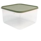 Pote Quadrado Alto Novelle 4L Plástico Transparente com Tampa Vedante para Armazenamento de Alimentos, Freezer e Organização Doméstica