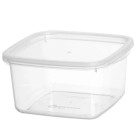 Pote Quadrado Volare 3 Litros Transparente Plástico Resistente com Tampa para Armazenamento e Organização de Alimentos