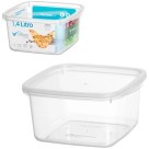 Pote Quadrado Volare 1,4 Litros Plástico Transparente com Tampa para Armazenamento e Organização de Alimentos