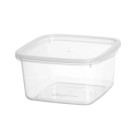 Pote Quadrado Volare 770ml Transparente com Tampa Plástica Organizador de Alimentos – Cozinha, Despensa e Freezer