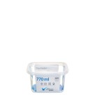 Pote Quadrado Volare 770ml Transparente com Tampa Plástica Organizador de Alimentos – Cozinha, Despensa e Freezer