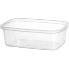 Pote Retangular Alto Volare 3 Litros Plástico Transparente com Tampa para Armazenamento de Alimentos, Cozinha, Geladeira e Freezer  