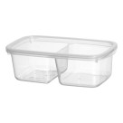 Pote Retangular Volare 1,1L com 2 Divisórias e Tampa – Livre de BPA, Ideal para Marmitas, Freezer e Micro-ondas