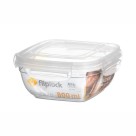 Pote Quadrado Fliplock 800ml  Hermético – Livre de BPA, Ideal para Armazenar Grãos, Cereais e Mantimentos