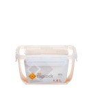 Pote Retangular Fliplock 1,8L Alto com Travas Herméticas Transparente para Alimentos, Freezer, Micro-ondas e Lava-louças