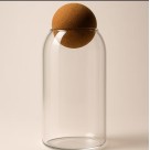 Pote de Vidro 700ml com Tampa de Cortiça – Ideal para Armazenar Grãos e Mantimentos