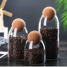 Pote de Vidro 450ml com Tampa de Cortiça – Ideal p/ Temperos, Grãos e Especiarias