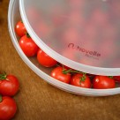 Pote Redondo Alto Novelle 4L Rischioto com Tampa Vedada e Plástico Resistente para Armazenamento de Alimentos