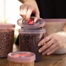 Pote com Tampa Rosca Spinlock 2L Rischioto em Plástico Resistente Livre de BPA – Vedação Segura para Conservação de Alimentos