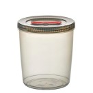 Pote com Tampa Rosca Spinlock 4,5L Plástico Transparente Vedação Hermética para Alimentos