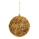 Bola de Natal 15cm com Flocos de Glitter Decorativa para Árvore, Guirlanda e Arranjos