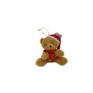 Ursinho de Natal 12cm Enfeite Decorativo com Detalhes Temáticos Ideal para Árvore de Natal, Guirlandas, Arranjos, Mesas e Lembrancinhas