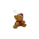 Ursinho de Natal 12cm Enfeite Decorativo com Detalhes Temáticos Ideal para Árvore de Natal, Guirlandas, Arranjos, Mesas e Lembrancinhas