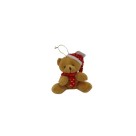 Ursinho de Natal 12cm Enfeite Decorativo com Detalhes Temáticos Ideal para Árvore de Natal, Guirlandas, Arranjos, Mesas e Lembrancinhas