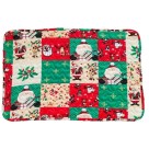 Tapete de Poliéster de Natal 80x50cm Estampado Decorativo Fácil de Lavar Ideal para Entrada, Sala, Cozinha, Quarto e Árvore de Natal