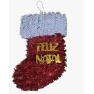 Enfeite Bota Papai Noel Decorativo de Natal 20x32cm Ideal para Portas, Árvores, Lareiras, Presentes, Lembrancinhas e Decoração Festiva