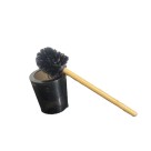 Escova Sanitária 11x11x37cm – Plástico Resistente com Cabo de Madeira Ergonômico