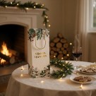 Sacola para Garrafa de Presente de Papel 12x36x8,5cm Resistente com Alça Ideal para Vinhos, Espumantes, Bebidas Finas, Azeites e Datas Comemorativas
