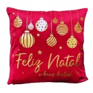 Capa para Almofada Tematica Natal Veludo Quadrada 43x43 Decoracao para Sala de Estar, Dormitorio