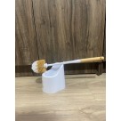 Escova Sanitária 10x14,3x43cm – Plástico Resistente, Cabo de Bambu e Cerdas Nylon