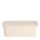 Pote Retangular Volare 3L Color com Tampa Plástica Marmita Freezer Micro-ondas Lava-louças Armazenar Alimentos